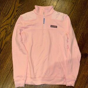 Pink Quarter-Zip Pullover